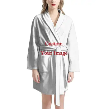 Iarna cald Pijamale Femei cu mâneci Lungi de Acasă Purta Frumos Printuri de Flori Halate de baie pentru Doamna Haine Casual Fete Adolescente Haine