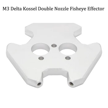 M3 Dublu Duza Fisheye Efectoare Dual Găurii forate Hamac 3MM Toate-Metal Aliaj de Aluminiu pentru Delta Kossel Imprimantă 3D piese