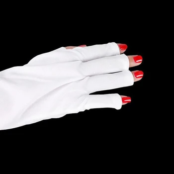 1 Pereche de Protecție UV de Unghii Jumătate Mănuși de Protecție împotriva Radiațiilor Fototerapie Nail Art Mănuși Anti-ultraviolete Expuse Deget Mănuși