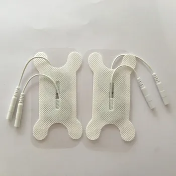 Transport gratuit 10buc Gât alb electrod ZECI unitate electrod tampoane cu 2MM Ac Plug pentru înghiți gât fizioterapie