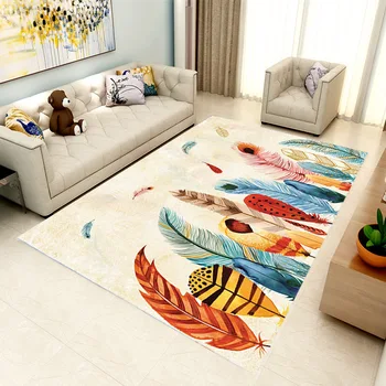 Stil European mici proaspete geometrice covor living, masă de cafea, canapea de decorare podea dormitor noptieră non-alunecare de covor