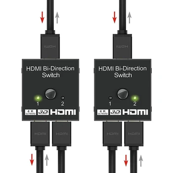 4Kx2K compatibil HDMI 2 Porturi Bi-directional Comutator 1x2 Splitter / 2x1 Comutator compatibil HDMI Switcher Splitter Ultra Hot