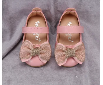 Moda Fetita Botez Pantofi Drăguț, Simplu, Confortabil Bowknot Mary Jane Apartamente Anti-Alunecare Talpă Moale Copilul Prima Pietoni