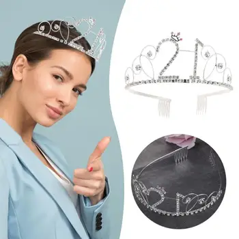 2020 vânzare Fierbinte Digital Crown Petrecere de Nunta Stras Coroana Reginei Pieptene de Par Banda de Păr Ornamente заколка для волос agrafe de par