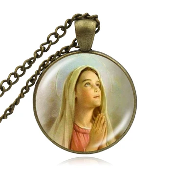 KARAIRIS sfintei Fecioare Maria, Mama de Copil Colier Isus Hristos Creștin Pandantiv Religios Catolic de Bijuterii Cadouri pentru Femei