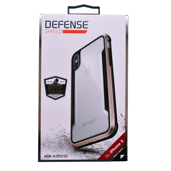 X-doria de Apărare Shiled Caz pentru Apple iPhone X Grad Militar Picătură Testat, TPU & Aluminiu Premium Capacul de Protecție de culoare de Aur