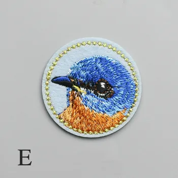 1buc Fier de Patch-uri pentru Haine de Broderie Patch-uri Pasăre Aplicatiile Autocolante pentru Haine Mozaic Accesorii Păsări Insigne Rotunde