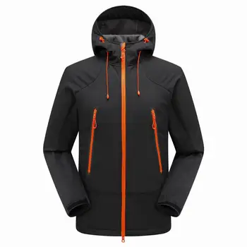 Mens Soft shell jacheta outdoor canadiană vânt impermeabil Drumeții jacheta thermal fleece Căptușit Pelerina de ploaie Alpinism Hanorac