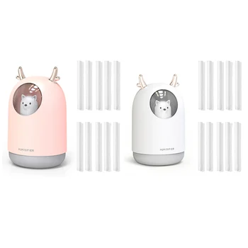 Umidificator USB 300Ml de Companie Drăguț cu Ultrasunete Ceață Rece, Aroma de Ulei de Aer Difuzor de Culoare Romantică Lampă cu LED-uri Humidificador