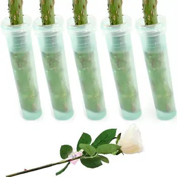 25pcs Flori de Nutriție Tub de Plastic Florale de Apa Tub cu Capac Ține Rizom Proaspat Tub Hidroponice Container pentru Nunta Meserii