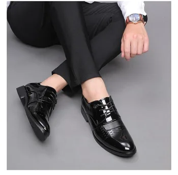Birou De Sex Masculin, Petrecere De Nunta Pantofi Mocasini Moderni De Afaceri De Lux Oxford Din Piele Pantofi Pentru Bărbați Respirabil Cauciuc Formale Rochie Pantofi