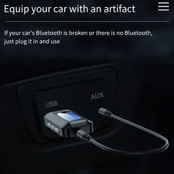 5.0 Adaptor Bluetooth Wireless Display LCD USB Auto Bluetooth Pentru PC AUX TV Transmițător 3.5 mm Audio Muzica Adaptador Receptor B2Z7