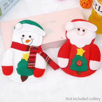 Acoperi pânză Decor de Crăciun 2019 Tacâmuri Set Cutit si Furculita Set Dinning Room Punga de Tacamuri de Petrecere Veselă