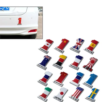 NR.1 Steag de Styling Auto 3d Metal Embleme Autocolant Pentru Audi A3 A4 B8 B6 A6 Mercedes Benz W205 W204 AMG Skoda Octavia A5 A7 2 Abarth