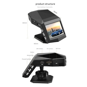 1080P DVR Auto Camera Consola centrala de Conducere Recorder 2.0 Inch HD Sn Viziune de Noapte de Conducere Auto Recorder F100