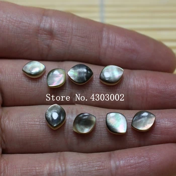 100buc/lot 6x8mm Naturala Negru Marquise Cabochon Mama de Perla shell pentru Bijuterii DIY Marquise MOP Pearl shell Cercei