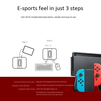 Pentru PS4 Controler de Joc Converter,pentru Una,pentru Nintendo a Comuta Tastatura și Mouse-ul Adaptor,Jocul Ocupa Converter Albastru