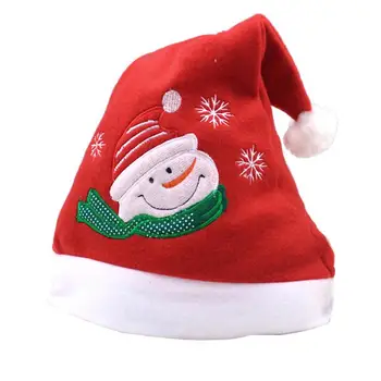 Brodate Pălărie De Crăciun Pentru Adulți Pălărie De Crăciun Om De Zăpadă Moș Cafeniu Decor De Crăciun Pălărie Acasă Baruri Școală Mall-Uri Cadou