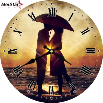 MEISTAR Retro Romantic Scenografie Iubitorii de Ceas Tăcut Cafe Bucătărie Acasă Ceasuri Home decor de Epocă Ceasuri de Perete Mare horloge murale