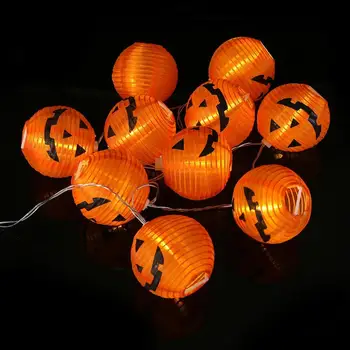 Halloween Dovleac Felinar cu LED-uri Decorative de Lumină Șir de Groază Față de Baterie Decorative Șir de Lumină Draperii Decor