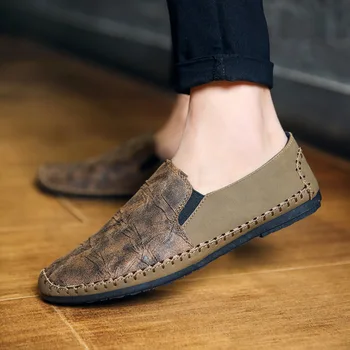 MULUHU Primavara Barbati Casual Pantofi din Piele de Om de Moda de Ventilație Singur Pantofii 