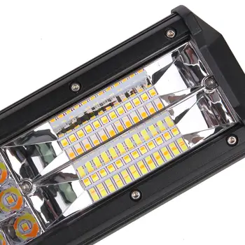 1BUC ECAHAYAKU 20 Inch 288W Dual Culori Led Lumina de Lucru Bar rezistent la apa IP68 Combo Beam pentru Off-road, Trenuri, Barci ATV-uri Auto Lampă cu LED-uri
