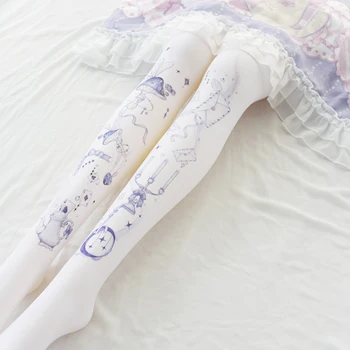 Alice în vis japonez lolita chilot imprimare lolita ciorapi loli fata Ciorapi jambiere Drăguț Lolita Moale Fata de elevi