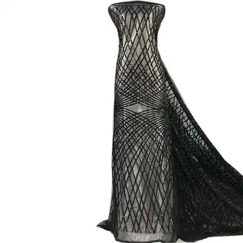 Sequines de design de moda pentru femei de înaltă calitate francez tul net dantela tesatura nigerian petrecere de nunta cel mai bun preț transport gratuit