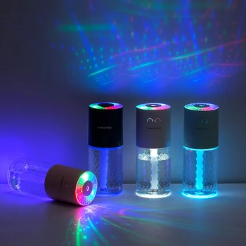 Cristal Magic Portabil Umidificator de Aer, Difuzor Pentru Acasă 200ML Mini Usb Electric Umidificator Ceață Rece, plin de Culoare LED Lumină