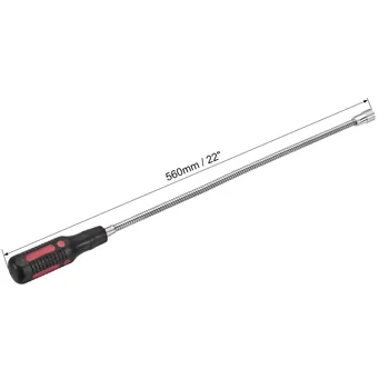 Uxcell Magnetic Grabber Preluare Instrument Flexibil Retriever Stick 14mm Magnetic Bar 560mm Lungime Negru