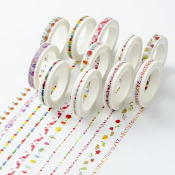 2 buc/lot Latime 9mm Stil Proaspat Linie de Demarcație Bandă de Hârtie Washi Tape Bandă Adezivă Diy Scrapbooking Etichetă adezivă Bandă de Mascare