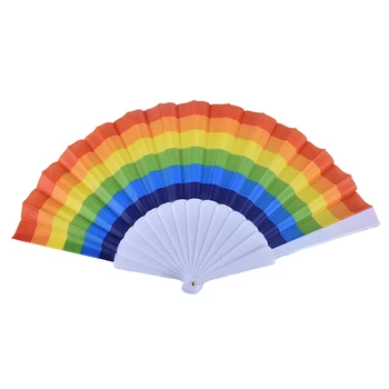 1buc Decor Acasă Fan Curcubeu de Mână evantaiul de Dans Pentru Gay Pride Părți Decor Fan Art Craft Decor