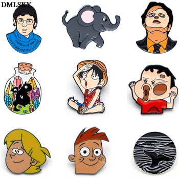 MD076 DMLSKY Desene animate Brosa Metal insigna Femei și Bărbați Anime Email Ace de Haine Broșe Guler de Camasa Pin Cadouri