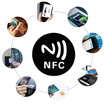 6PCS Negru Anti Metal Autocolant NFC Ntag213 Categorie NTAG 213 Metalice Eticheta Insigne Simbol pentru Telefoanele Mobile Inteligente