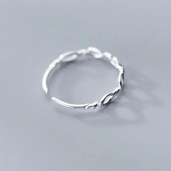 PONYKISS la Modă Argint 925 Elegant Împletite Nod Redimensionabilă Deschidere Inel Bijuterii Femei Partid Bine Accesorii Cadou