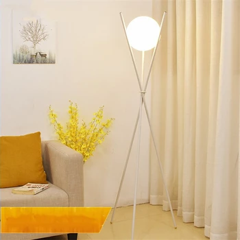 Modernă Cu Led-Uri Lampa De Podea Fier Minge De Sticlă Stand Lumini Pentru Camera De Zi Dormitor Nordic Decor Acasă E27 Aur Tirpod În Picioare Ușoare
