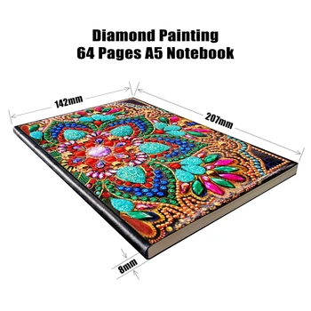 Diamant pictura notebook DIY creative în formă de diamant luminos diamant A564 pagina notebook 2020 animal religios model geometric.