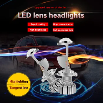 Faruri LED Pentru Honda Fit-2019 Lumini Refit H4 5500k 8000LM 12V Dublu de Lentile se Potrivesc Modificarea 2 buc