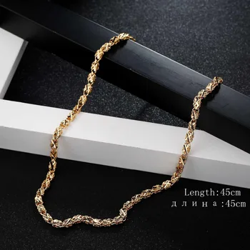 Shamty Lanț de Moda Coliere Unisex Coliere Bijuterii Aur Pur de Culoare 4MM Farmece Lanț Plat Snake Pentru Femei, Bărbați Bijuterii L30001