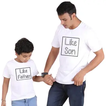 Ca și tatăl și fiul potrivite haine pentru tata băiat de familie tricou tati copii arata tinutele vestimentare sumer little big brother