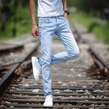 Vara 2020 Moda Casual hip hop subțire trendy personalitate de moda blugi barbati întinde picioarele coreean Slim stretch pantaloni de creion