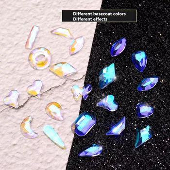 Noi Nail Art zână Zână Aurora Simfonie Plat Transparent Diamant Amestecat Unghii Bijuterii Speciale în Formă de Diamant decorare Autocolant