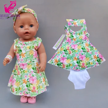 17 Inch Baby Doll Jumpsui cu Bentita 18 Inch American Generație Fata Rochie Papusa