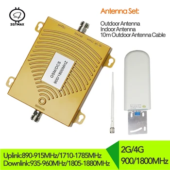 ZQTMAX 2G 4G Mobile Amplificator de Semnal GSM 900mhz DCS 1800mhz Dual Band Repetidor lte date Celular semnal de rapel + full antena
