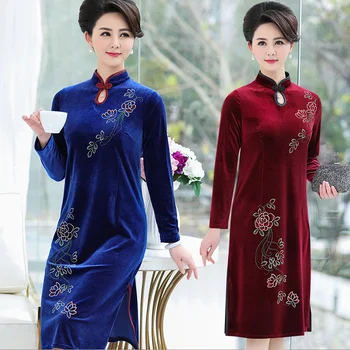 2020 primavara-vara pentru femei elegante, retro tradițională chineză rochie eleganta cheongsam sex feminin nunta casual design qipao 5xl