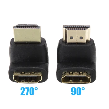 2 buc Noi Sosirea 1080P compatibil HDMI Cablu Adaptor, Convertoare Unghi de sex Masculin la Feminin TELEVIZOR HDTV compatibil HDMI Convertor Cablu