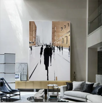 Rezumat Bronz Panza Pictura Nordică Poster Print Britanic Wall Street Art Imaginile pentru Living Clasic de Perete Tablouri Deco