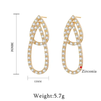 MAIKALE Simplu Legăna Apă Picătură Cercei mai Multe Cubic Zirconia de Aur/Argint de Culoare coreean Cercei pentru Femei Bijuterii Cadou pentru Petrecere