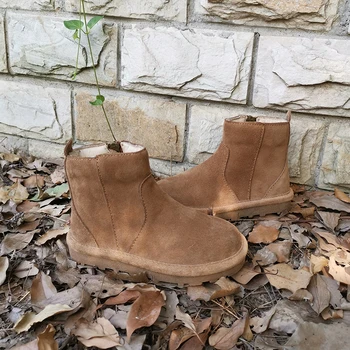 Doamna lui Chelsea Cizme snowboots piele de oaie piele pantofi de cald în timpul iernii
