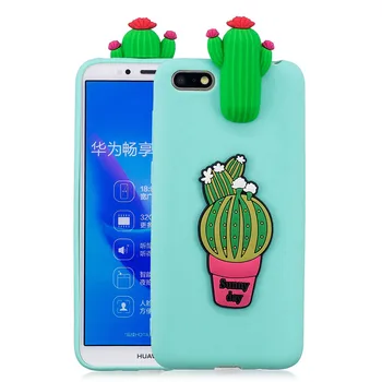 3D Panda Drăguț Unicorn Cactus Silicon Cazul în care Telefonul Pentru Huawei Honor 7 A DUA-L22 Caz 5.45